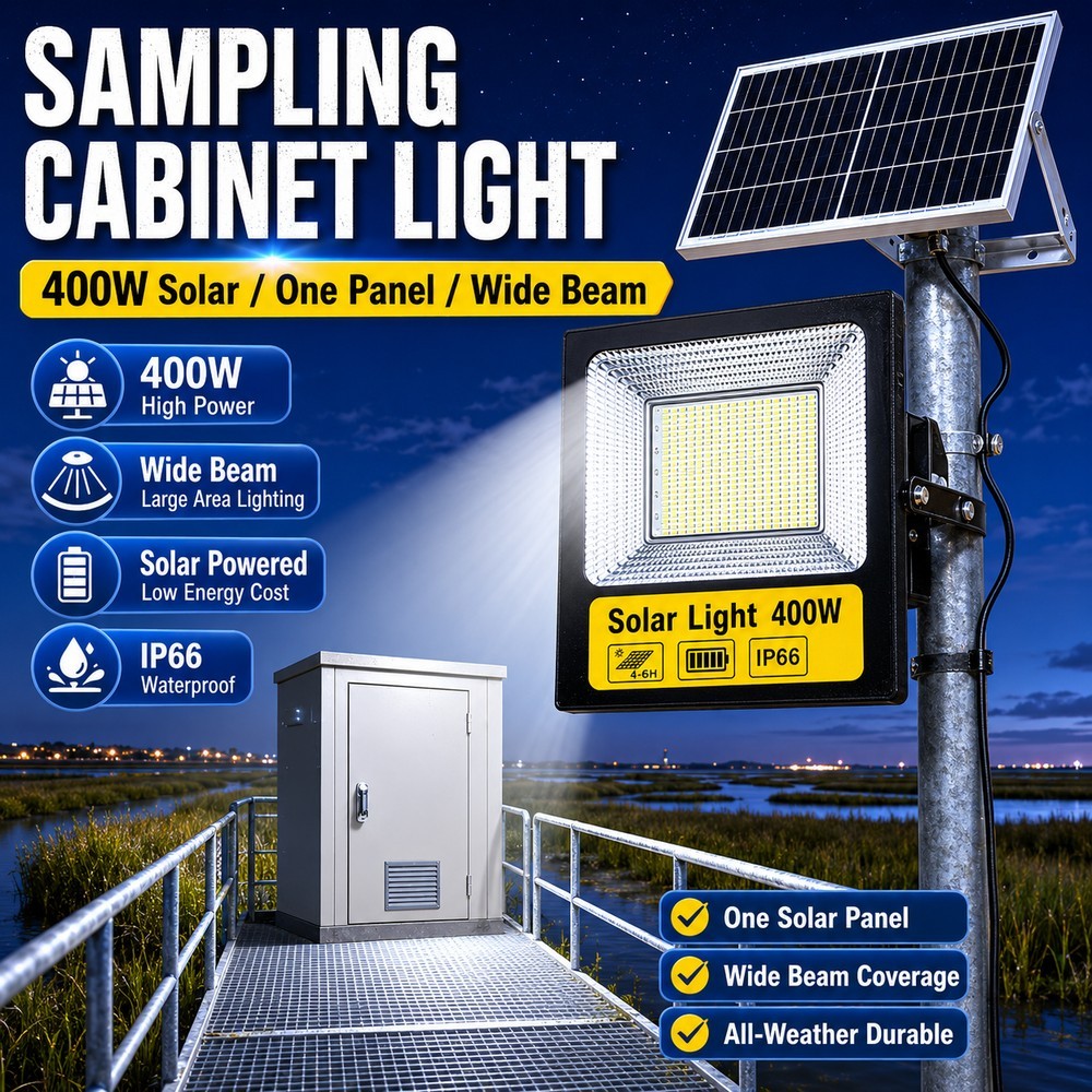 400W Solar LED Flood Light Outdoor High Power ABS Lens Design Ultra Bright Portable Camping with Remote/Light/Timer Control