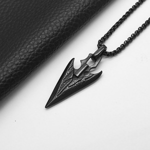 Collar <span class=keywords><strong>de</strong></span> Acero Inoxidable con Colgante <span class=keywords><strong>de</strong></span> Punta <span class=keywords><strong>de</strong></span> Flecha Vintage para Hombre, Estilo Punk Hip Hop, Cadena con Punta <span class=keywords><strong>de</strong></span> Lanza, Regalo para <span class=keywords><strong>Chicos</strong></span>, ALN26032129 - Product Image 5