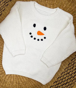 <span class=keywords><strong>Pull</strong></span> en coton 100% pour femme avec logo brodé sur le devant, motif bonhomme <span class=keywords><strong>de</strong></span> neige, <span class=keywords><strong>pull</strong></span> <span class=keywords><strong>de</strong></span> Noël assorti pour les frères et sœurs - Product Image 1