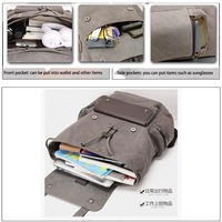 Mochila escolar estilo americano para estudiantes, mochila de lona de gran capacidad, mochila de viaje, mochila impermeable para exteriores para hombre