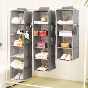 Multi-Layer Large Capacity Dustproof Cover Non-Woven Hanging Foldable Clothes Organizer Washable Room Storage American Style - Product Image 6