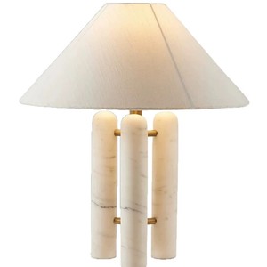 Lámpara de mesa de mármol minimalista moderna, E27 LED, 220V, control de interruptor para sala de estar, dormitorio, decoración de cabecera - Product Image 3