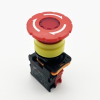 Diamètre du SKB0-PZ401D 22mm Diamètre de tête 40mm Corps court Illuminé Urgence EStop Twist Reset Un bouton poussoir normalement fermé