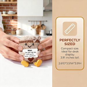 SHARABAKI Linda Taza de Té de Ganchillo Hecha <span class=keywords><strong>a</strong></span> Mano, Decoración para Escritorio y Cocina, Tarjeta Inspiradora |   Hilo de Algodón Suave, Regalo para el Dí<span class=keywords><strong>a</strong></span> de la Madre - Product Image 6