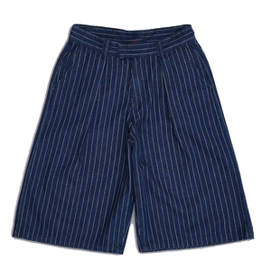 Pantalones Cortos de Mezclilla a Rayas de Estilo Holgado para Hombre, Fabricante Personalizado OEM, Venta al por Mayor, Bermuda de Verano a Rayas, Jorts - Product Image 4