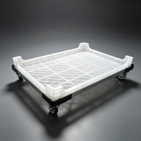 Plateau en plastique perforé réutilisable 595*395*59mm, empilable, pour séchage des légumes, refroidissement et congélation en boulangerie