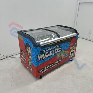 Venta caliente Visi Ice Cream Glass Door <span class=keywords><strong>Horizontal</strong></span> <span class=keywords><strong>Mini</strong></span> Popsicle Vertical Display Freezer para tienda de conveniencia - Product Image 2