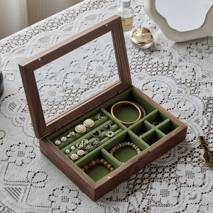 Solid wood jewelry <b>storage</b> box, vintage birthday gift, wedding necklace, <b>ring</b>, earring, jewelry box, wooden jewelry box - Product Image 3