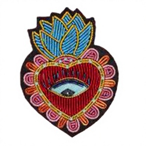 Badges et écussons 3D personnalisés en tissu non tissé, feutre, brodés à la main, avec fil de bouillon et épingle de sûreté, style indien et chinois - Product Image 1