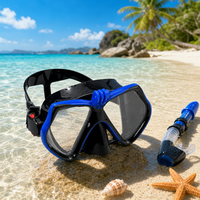 Masque de plongée sous-marine pour adultes avec support pour caméra, verre trempé, lunettes de plongée en silicone compatibles avec GoPro
