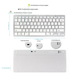 คีย์บอร์ดไร้สายบลูทูธ Super Slim 78 Mini Keyboard พกพาสะดวกและน้ำหนักเบาสำหรับใช้ในบ้านและสำนักงาน - Product Image 6