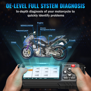 Lecteur de code de diagnostic de moto ANCEL MT500, codage ECU pour BMW, KTM, Suzuki, Kawasaki avec support à distance TeamViewer - Product Image 3