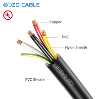Câble THHN JZD UL1277 600V gainé de nylon, isolé en PVC, fil de cuivre 1/0 2/0 3/0 4/0 12 AWG, câble électrique extérieur multibrins THHN