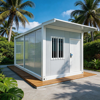 Maison conteneur préfabriquée pliable de haute qualité, personnalisable, en panneaux sandwich extensibles, 10 pieds, 20 pieds, emballage plat