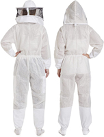 Tenue d'apiculture ventilée à 3 couches Coton 2-Voile non inflammable Maille ronde et escrime Costume d'abeille