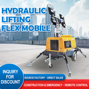 Torre de Iluminación LED Solar y Diésel de 9M, Proveedor Oficial para Construcción y Minería, para Sitios de Construcción y Minería - Product Image 3