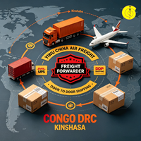 Transport aérien de Yiwu, Chine, vers le Congo RDC Kinshasa, service de logistique express DHL FedEx UPS, livraison porte-à-porte DDP