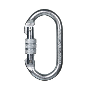 Xinda Carabiner O-ring <b>Lock</b> Steel Climbing Hook Safety Buckle <b>Threaded</b> Main <b>Lock</b> Outdoor Equipment - Product Image 1