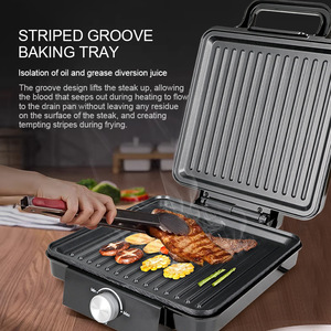Grill multifonction SOKANY08143 pour steaks/sandwichs/paninis, commande mécanique, 1500W, housse anti-poussière incluse - Product Image 5