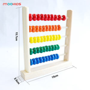 Juguete Montessori Colorido Matemáticas Aprendizaje Educativo Temprano Cuentas de cálculo de conteo de madera Ábaco Juguete de matemáticas de madera - Product Image 5
