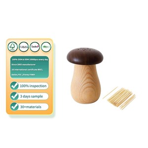 Caja <span class=keywords><strong>de</strong></span> Palillos <span class=keywords><strong>de</strong></span> Madera <span class=keywords><strong>de</strong></span> Nogal y Haya Pulida Ecológica <span class=keywords><strong>de</strong></span> Doble Color con Forma <span class=keywords><strong>de</strong></span> Hongo para Decoración del Hogar - Product Image 1