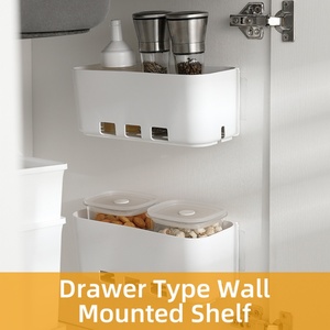 Wall Mounted Hanging <b>Storage</b> Basket <b>Drawer</b> Multifunctional Shelf <b>Storage</b> Rack Cabinet for Kitchen - Product Image 4