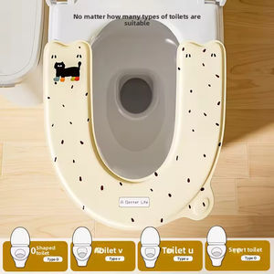 Funda de silicona no tóxica para asiento de inodoro, impermeable, adhesiva, universal, reutilizable, accesorios de baño, cubierta para WC, la más vendida - Product Image 3