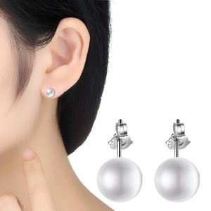 Amelia Moda İnci Küpeler 6MM/ 8MM/ 10MM Parti İnci Küpeler Takı Seti Beyaz Renk Yapay İnci Küpeler Kadınlar İçin - Product Image 1