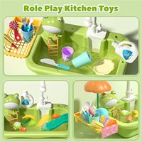 Éviers de cuisine en plastique jouets automatique électrique circulation de l'eau jeu de poisson jouets de bain pour enfants filles garçons