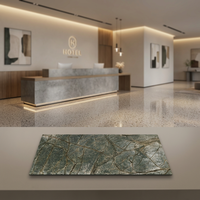 Revêtement mural flexible en ardoise écologique 2 mm, avec support en résine, léger, imperméable, ignifuge, fluorescent, moderne, pour centre commercial et divertissement