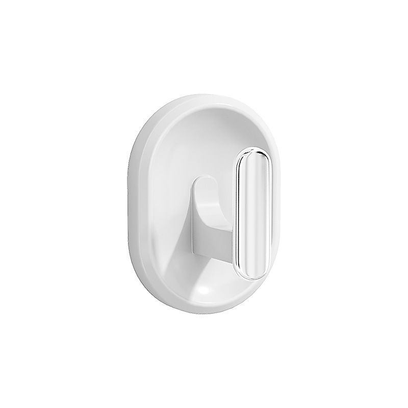 Oval hooks - white - 4-pack