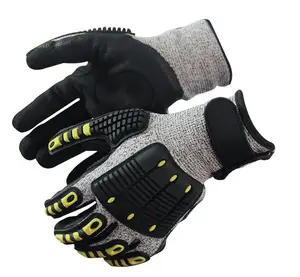 Factory Hot Selling Custom Hand Mechanic Protection Working High Impact Resistant Gloves TPR