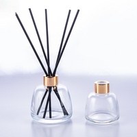En stock, livraison rapide, flacon diffuseur en verre transparent en forme de pomme de 100 ml avec bouchon à vis doré
