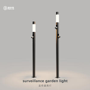 Caméra de surveillance moderne et simple, lampadaire de rue, parc, site pittoresque, éclairage paysager de jardin, lampadaire de jardin - Product Image 1