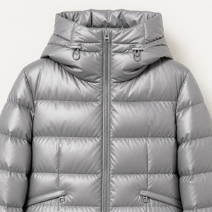 Veste d'hiver unisexe pour homme, grise, à capuche, en duvet, décontractée, imperméable, coupe classique, avec fermeture éclair et poches latérales - Product Image 4