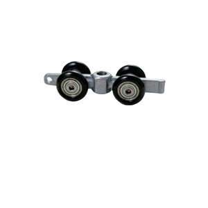 Roulettes de <span class=keywords><strong>porte</strong></span> <span class=keywords><strong>coulissante</strong></span> à <span class=keywords><strong>double</strong></span> amortisseur, roulettes suspendues, corps en aluminium, <span class=keywords><strong>rail</strong></span> de guidage - Product Image 5