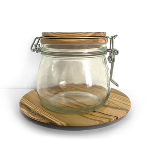 Posavasos de madera de olivo Posavasos de madera redondo para café Té Posavasos de madera para bebida - Product Image 5