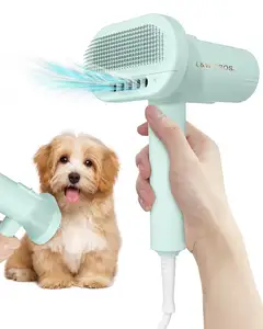 2024 wholesaler Hot selling 2 in 1 Dog & Cat Grooming Dryer brush Pet Hair comb brush dryer pet hari remover