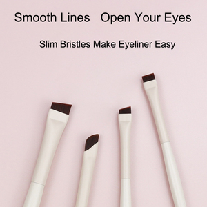 Phẳng lưỡi mỏng Bút kẻ mắt đôi đã kết thúc Fluffy Tiny bóng mắt tạo nên chi tiết mắt bút chì Brush Set trang điểm bàn chải mắt với bao bì - Product Image 5