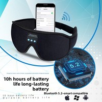 Masque de sommeil sans fil avec écouteurs 3D intégrés, masque oculaire bloquant la lumière, massage par bruit blanc, lavable