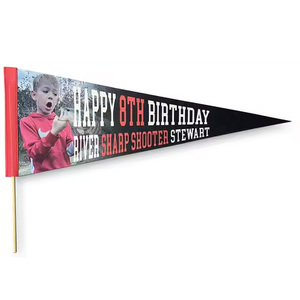Advertising Travel <strong>Pennant</strong> <strong>Blank</strong> <strong>Felt</strong> with Digital Printing Colorful Silk and Polyester Flags on Aluminum Flagpole - Product Image 3