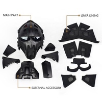 Action Union Masque d'Halloween multifonction Casque de sécurité tactique pour moto avec montage NVG sur rails latéraux ARC
