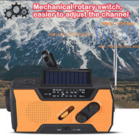 Kit radio météo portable à manivelle solaire d'urgence avec lampe de poche pour la survie en cas de catastrophe, le camping, l'utilisation à domicile, vente en gros