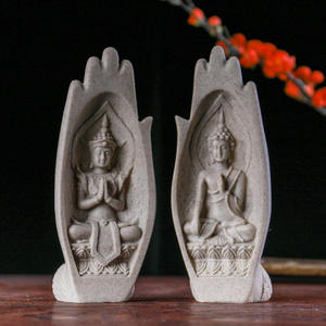 Estatua de <span class=keywords><strong>Buda</strong></span> Sentado en la Mano, <span class=keywords><strong>Buda</strong></span> de Resina, Figuras Budistas de Tailandia, Decoración para <span class=keywords><strong>el</strong></span> Hogar, Regalos Zen, Blanco - Product Image 4