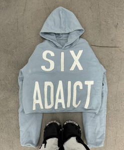 Sudadera con Capucha de Alta Calidad, 400 Gsm, Tejido de Algodón Grueso, Diseño Personalizado con Bordado Desgastado, Estilo Holgado, para Hombre, Invierno, 3D - Product Image 1