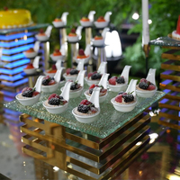 Matériel de restauration XINGPAI, supports de buffet de luxe sur mesure, supports à gâteaux en acier inoxydable pour hôtel et restaurant
