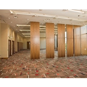 Foldable Wooden Folding Operable <strong>Sliding</strong> Movable Soundproof <strong>Partition</strong> <strong>Wall</strong> Including Track Hardware Rollers Accessories - Product Image 2