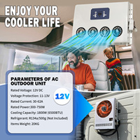 Aire Acondicionado DC12V y 24V para Autocaravanas, Camiones y Vehículos Fuera de la Red, Disponible en EE. UU., Aire Acondicionado para Cabina de Camión 12V 24V