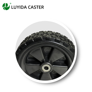 Hochwertige <span class=keywords><strong>5</strong></span>-Zoll-Vollgummirollen Rasenmäher rollen stumm, rutsch feste, verschleiß feste Garten wagen räder mit Lagern - Product Image 3