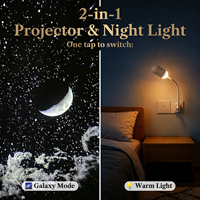 Mini Proyector de Galaxia DIY, Proyector USB con Luces LED para Dormitorio, Sala de Juegos, Cine en Casa, Proyector de Estrellas, Regalo
